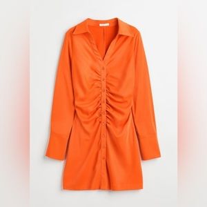 Orange Draped Crêpe Dress (XXL)